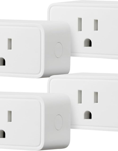 Smart Plug, Works with Alexa Only, 2.4 GHz Wi-Fi, No Hub Required, 4 Pack, White